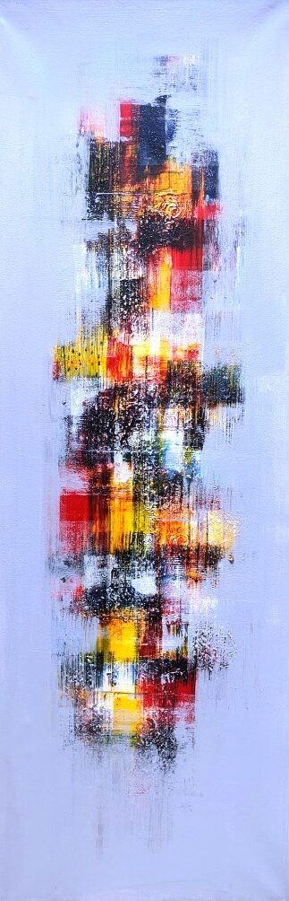Абстрактна картина „Градски кодове“ от Sutama (50х150 см) / Abstract Painting “Urban Codes” by Sutama (50×150 cm)